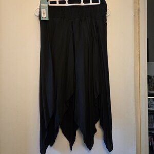 Earthbound Black Asymmetrical Mini Skirt - Size M